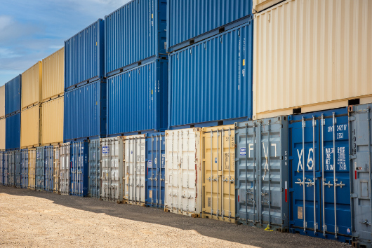 Stacked storage containers