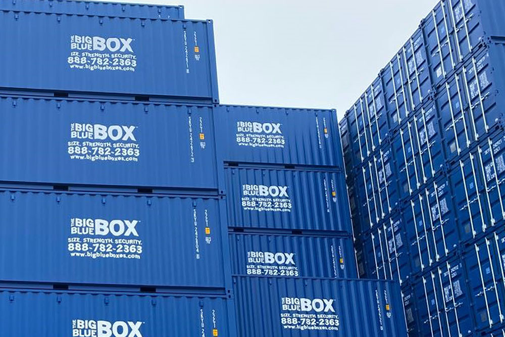 Big Blue Boxes stacked